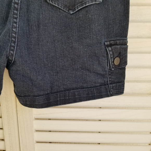 Calvin Klein Denim cargo dark blue short shorts 12 - Picture 5 of 7